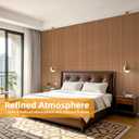 WOWSTAR 6-Pack Peel and Stick PVC Wood Slat Wall Panel，Thickened Wood Grain Wallpaper, 3D Wall Panels, 48" x15.74", Walnut