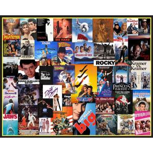 Springbok Going to The Movies 1000 Piece Jigsaw Puzzle for Adults Features a Photo Collage of Posters from Some of America's Favorite Films