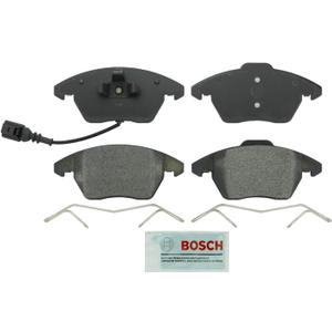 BOSCH BE1107H Blue Semi-Metallic Disc Brake Pad Set With Hardware - Compatible With Select Audi A3, TT; Volkswagen Beetle, CC, Eos, Golf, GTI, Jetta, Passat, Passat CC, Rabbit + More; FRONT