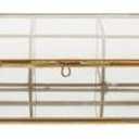 Gold Glass Tea Bags Box Sea Shell Display Organizer Cosmetics Countertop Canister Box Jar Storage Glass Jewelry Trinket Ring Earring Box Container for Girl Women Gift