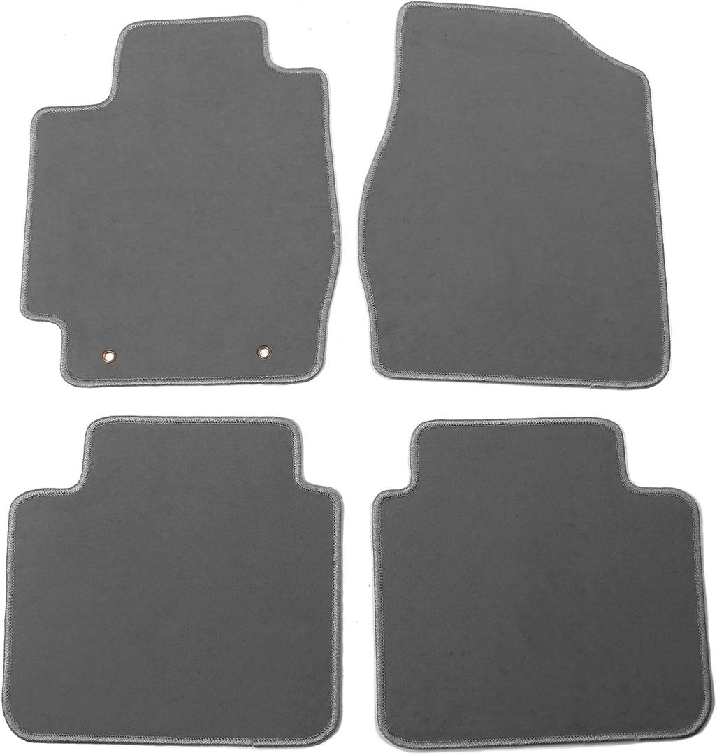IKON MOTORSPORTS, Floor Mat Compatible with 2002-2006 Toyota Camry, Factory Fitment Gray/Grey Nylon Front Rear Car Floor Mats Liner Carpets Replacement 4PCS, 2003 2004 2005