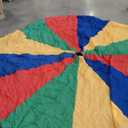 GSi Kids Play Parachute Rainbow Parachute Toy Tent Game for Children Gymnastics Cooperative Play and Outdoor Playground Activities (12 Feet)