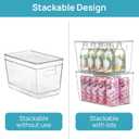 Vtopmart 8 Pack Clear Stackable Storage Bins with Lids,XLarge Plastic Containers with Handle for Pantry Organizer and Storage,Perfect for Kitchen,Fridge,Cabinet, Closet,Bathroom Organization
