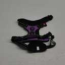 PoyPet No Pull Dog Harness, No Choke Front Clip Dog Reflective Harness, Adjustable Soft Padded Pet Vest with Easy Control Handle for Small to Large Dogs(Purple, L)