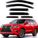 KPY Rain Guards Fit for 2010-2023 Lexus GX460, Out-Channel Window Visors Vent Wind Deflectors 6PC, Car Accessories for 10-23 Lexus GX Series