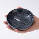 4.72 Inch Small Decorative Bowls, Natural Marble Decorative Bowls for Home Decor, Key Bowl, Coffee Tables Centerpiece, Soap Serving Bowl, Incense Burner, Smudge Bowl