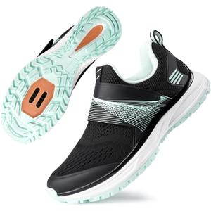 Women's Cycling Shoes, Breathable Bike Shoes Compatible with 2-Bolt SPD Cleats, Suitable for Road Mountain Biking and Indoor Cycling, Size: 8.5