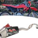 JFG RACING Dirt Bike Exhaust,Slip On Exhaust Muffler Pipe Full Kit for CRF230F 2003-2017-Black