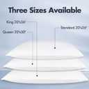 KNX Soft Fluffy Bed Pillows with 100% Cotton Breathable Cover - 20x30 Queen Size Set of 2, Ideal for Stomach and Back Sleepers, Hypoallergenic Down Alternative, Machine Washable (Soft - Low Loft) (White)