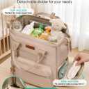 Qualyphant Extra Large Breast Pump Bag with Cooler Bag | Fit for Spectra S1 S2 Momcozy Medela | Pumping Bags for Work Moms | Dual-Deck Design & Convertible | Diaper Backpack for Travel, Khaki, (Only 1 Piece)