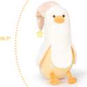 PEACH CAT Banana Duck Plush Pillow Wear Long Star Nighcap Plushies Toy Cute Stuffed Animals Gifts for Kids White and Yellow 19.7"