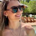 FEISEDY Vintage Square 70s Flat Aviator Sunglasses Women Men Classic Retro Stylish Frame UV400 Sunglasses B2622