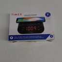 Timex Bedside Wireless Charging Dual Alarm Clock, with Large LED Display, Dimmer, Snooze bar and Battery Backup (TW300)- Perfect for Bedside Tables