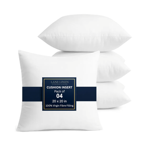 LANE LINEN 20x20 Throw Pillow Insert - Set of 4 White Pillow Inserts for Decorative Pillow Covers, Throw Pillows for Bed, Decorative Pillows for Bed, Couch Pillows, Throw Pillows for Couch