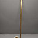 1 Inch Gold Curtain Rods for Windows 72 to 144 Inches (6 to 12 ft), USFOOK Telescoping Single Drapery Rod, Decorative Curtain Rod with Luxury Translucent Finials