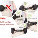 JUKMO Tactical Belt, Military Hiking Rigger 1.5" Nylon Web Work Belt with Heavy Duty Quick Release Buckle (Medium-for Waist 36"-42" (Length 49"), Black)