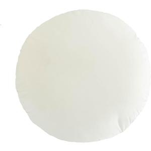 White Round Throw Pillow, 18" Soft Dutch Velvet Round Decorative Throw Pillow Floor Pillow Cushion Circle Pillow for Couch Sofa Bed Chair Car Office Living Room