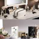 2 x Toiletry Bag for Women, Water-resistant Travel Toiletry Bag, PU Leather Cosmetic Makeup Organizer, Travel Bag for Travel Size Toiletries, Beige