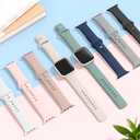 10 Pack Silicone Bands Compatible with Apple Watch 38mm 40mm 41mm 42mm 44mm 45mm 46mm 49mm Women Men, Soft Waterproof Replacement Wrist Sport Band for iWatch Series 11 10 9 8 7 6 5 4 3 2 1 SE Ultra