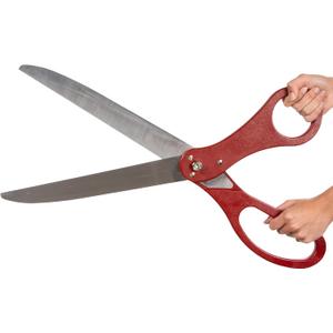 25" Giant Scissors for Grand Opening  Ceremony Big Ribbon Cutting Scissors Red for Special Events Heavy Duty Shears Inauguration and Ceremonies Theater Performances