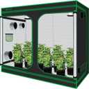 Grow Tent 96"x48"x78" 600D Mylar Hydroponic Indoor Grow Tent with Observation Window, Removable Floor Tray and Tool Bag for Indoor Plant Growing 8x4