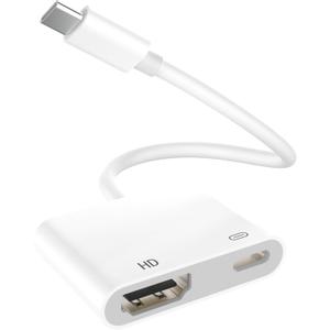 AIRSKY USB C to HDMI Adapter for iPhone 15/16 to TV, Type-C to HDMI Adapter with 100W Fast Charge 4K@60Hz, Compatible with iPhone 15, iPhone 16, MacBook Pro, iPad Pro