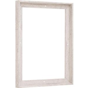 Pixy Canvas Floater Frame 12x16 for 3/4 (0.75) inch Deep Canvas Paintings/Canvas Prints/Wood Canvas Panels/Wall Art/Wall Decor/Home Decor/Artwork (Distressed White, 12 x 16 inch, Portrait)