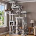 Hey-brother Cat Tree Tower, Wide Base, 5 Platforms for Multi-Cats, MPJ074W
