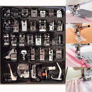 YEQIN 32 PCS Domestic Sewing Foot Presser Feet Set for Singer, Brother, Janome,Kenmore, Babylock,Elna,Toyota,New Home,Simplicity and Low Shank Sewing Machines