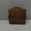 Juvale Rustic Wood Wall Mounted Magazine Rack and File Organizer with Menu Basket - Magazine Holder - Mail Organizer (12 in)