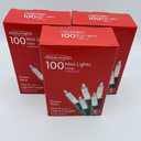 3 x Holiday Bright 100 Mini Lights Clear
