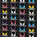 Classroom Headphone Storage Organizer with 36 Pocket over the Door Hanging Clear PVC Pockets Holder Side Chart Storage Bag with Digital Stickers for Library Cell Phones, Calculators