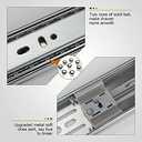 LONTAN 1 Pair 22 Inch Side Mount Soft Close Drawer Slides 3 FOLD Full Extension Drawer Glides - 4502S3-22 Heavy Duty Ball Bearing Cabinet Rails with Rear Mounting Brackets 100 LB Capacity