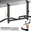 SELEWARE Heavy Duty Welded Pull Up Bar, Versatile Doorway Wall Mount, Joist Mounted, and Ceiling Mounted Chin Up Bars, Thick Metal Sturdy Construction for Full Body Workouts Support 500 lbs