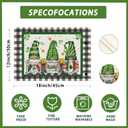 XCHI Plaid Gnomes Shamrocks Clovers Golds St. Patrick's Day Placemats Set of 4 Table Mats for Party Home Kitchen Dining Table Decorations 12x18 Inch