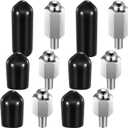 12 Pcs Extra Contact Points Replacement Part for Dog Training Collars Pet Shock Collar Replacement Prongs with Conductive Rubber Caps for Dog Training Collar Parts (6 Pairs)