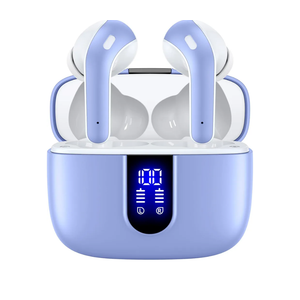 TAGRY Bluetooth Headphones True Wireless Earbuds 60H Playback LED Power Display Earphones with Wireless Charging Case IPX5 Waterproof in-Ear Ear buds with Mic for TV Smart Phone Laptop Computer Sports