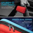 2 x TiMOVO Carrying Case for Nintendo Switch 2 2025, Large Capacity Protective Hard Shell Portable Travel Case Pouch for Switch 2, with 10 Game Card Slots and Pockets for Console & Accessories, Blue+Red