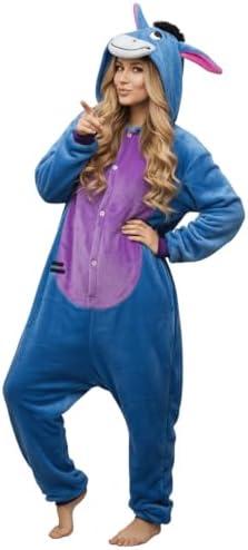 XXLOG Adult Onesie Animal Pajamays Sleepwear Halloween Costumes Unisex One Piece Cosplay Suit for Women and Men XL