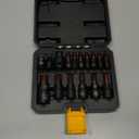 16-Piece Torx Bit Socket Set - Premium S2 Steel European Style T8-T60 with Socket Adapters, Star Bit Socket Set 1/4, 3/8 and 1/2 Drive | Professional Mechanic Garage Tools