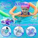 Amphibious Remote Control Car, 4WD Waterproof RC Stunt Car Toys with LED Lights, 360Rotation RC Boat Water Beach Pool Toys for Boys, Christmas Birthday Gifts Toys for Kids Ages 4-7 8-12 Year Old