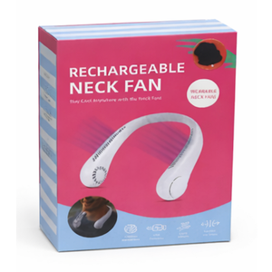 Cool Down Portable Rechargeable Neck Fan - White 4 Pack