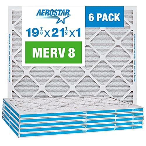 Aerostar 19.875x21.5x1 MERV 6 Count - High Efficiency Pleated HVAC, Furnace & Air Conditioner Filters - Removes Dust, Lint, Mold & Allergy-Causing Pollen