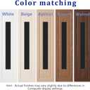 2 x 10 Pack 5 Inch Square Cabinet Handles Matte Black Stainless Steel for Cabinet, Kitchen Drawer Pulls Cabinet Handles for Cabinets Cupboard, 5''Length, 3''Hole Center