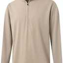 M MAELREG Quarter Zip Pullover Men Mock Neck Long Sleeve Performance Golf Athletic Pullover Half Zip Mens Sweatshirt XXL