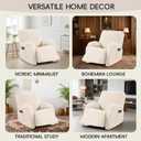 Oversized Recliner Chair Covers,4-Piece Stretch Geometric Strokes Jacquard Reclining Chair Slipcovers,Furniture Protector with Side Pocket,Soft Breathable Couch Cover,Beige
