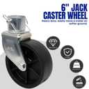 Jeremywell 6" Inch Trailer Swirl Jack Wheel Caster Replacement with Pin Boat Hitch Camper Removable 1200lbs?
