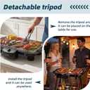 Electric Grill Outdoor Indoor Cooking,Smokeless BBQ,Portable Removeable Stand Grill, (YD301 Upgrade)