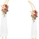 Curved Large Metal Arch Backdrop Stand, Set of 2 Wedding Arch Stand Flower Arch Stand Backdrop Arch Floral Wedding Arches for Ceremony Birthday Anniversary Valentine's Day Decorations (6.9FT & 6.2FT)