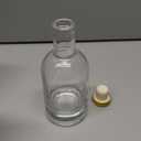 Mfacoy Set of 6 Clear Glass Bottles, 6 oz, Reusable, T-Top Cap, Perfect for Oil, Vinegar, Kombucha, Beer, Water, Soda, Juices